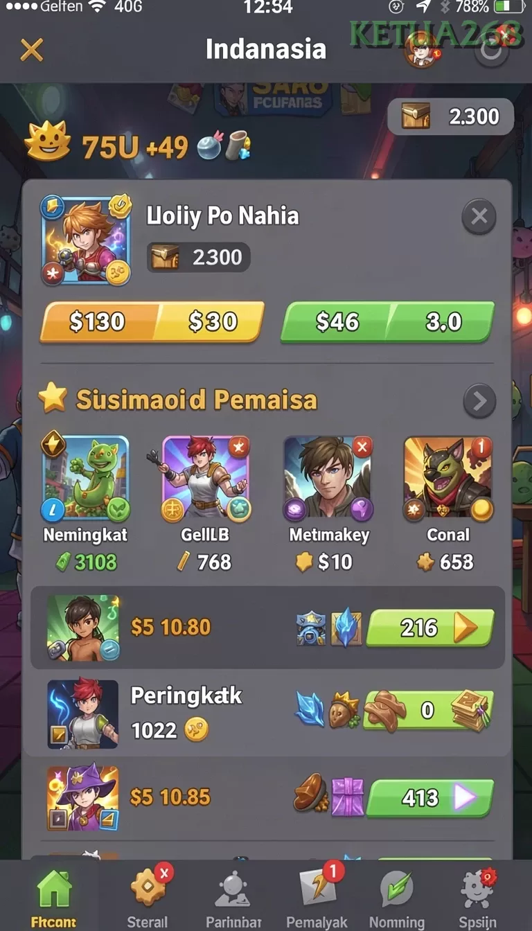 Cuplikan layar FA99 — aktivitas