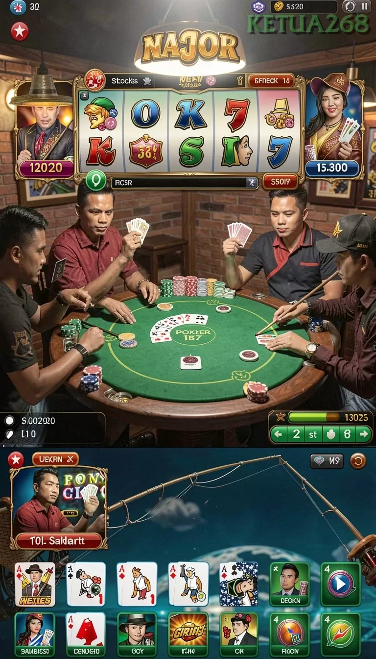 Cuplikan layar FEATURES — menu navigasi