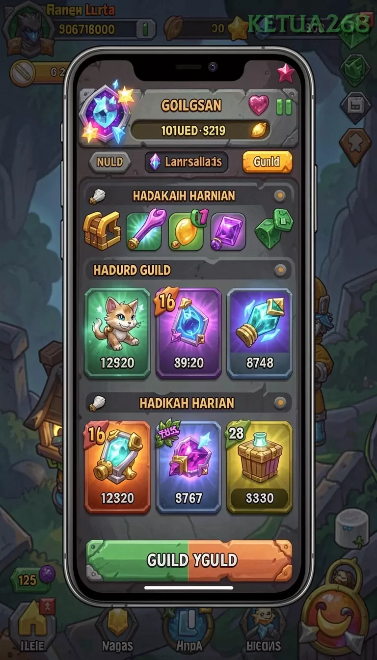 Cuplikan layar INIBET — menu navigasi